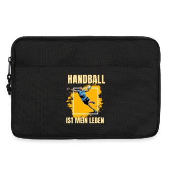 Handball ist mein Leben - Laptoptasche 13" - Schwarz - Vorne