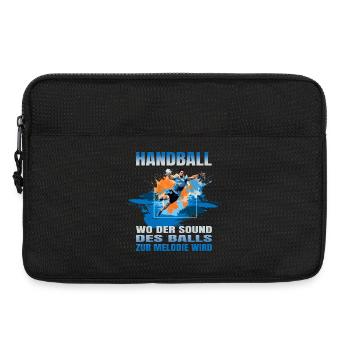 Handball: Wo der Sound des Balls zur Melodie wird - Laptoptasche 13" - Schwarz - Vorne