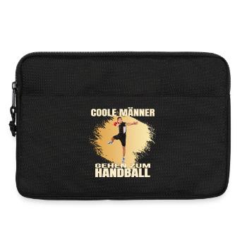 Coole Männer gehen zum Handball - Laptoptasche 13" - Schwarz - Vorne