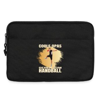 Coole Opas gehen zum Handball - Laptoptasche 13" - Schwarz - Vorne