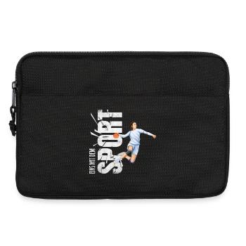 Eins mit dem Sport - Handball - Laptoptasche 13" - Schwarz - Vorne