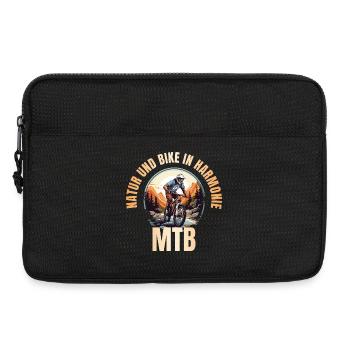 MTB: Natur und Bike in Harmonie - Laptoptasche 13" - Schwarz - Vorne