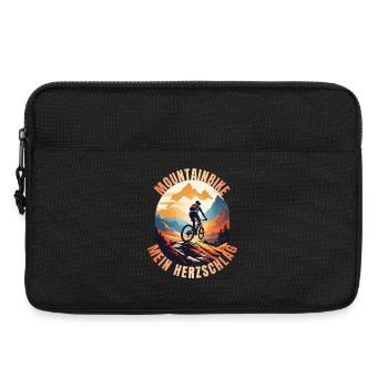 Mountainbike: Mein Herzschlag - Laptoptasche 13" - Schwarz - Vorne