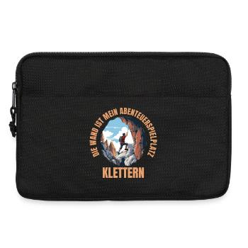 Die Wand ist mein Abenteuerspielplatz - Laptoptasche 13" - Schwarz - Vorne