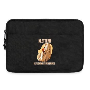 Die Felswand ist mein Zuhause - Laptoptasche 13" - Schwarz - Vorne