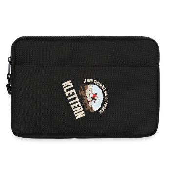 In der Vertikale bin ich Zuhause - Laptoptasche 13" - Schwarz - Vorne