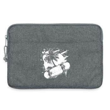Dessin de skateboard - Sacoche pour ordinateur portable 13 pouces - gris chiné - Devant