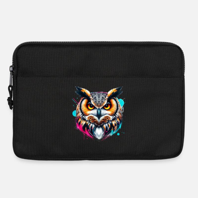 Eule - Laptoptasche 13" - Schwarz