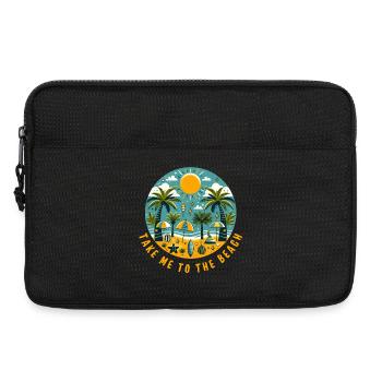 Emmenez-moi à la plage - Sacoche pour ordinateur portable 13 pouces - noir - Devant