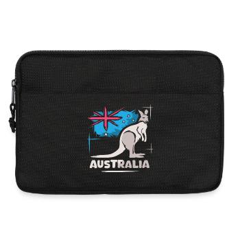 Australia Kangaroo Comic Flag Nature Animals Logo - Laptop bag 13" - black - Front