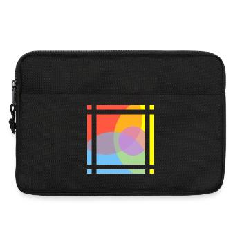Geometric play of colours - Laptop bag 13" - black - Front