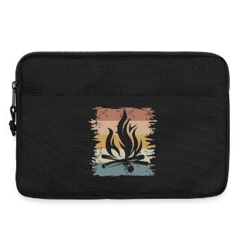 Rétro feu de camp survie en plein air Bushcraft icône - Sacoche pour ordinateur portable 13 pouces - noir - Devant