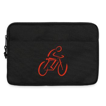 Bicycle stylized - Laptop bag 13" - black - Front