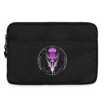 Thistle with Triquetra Guarded by Nature - Laptop bag 13" - black - Front