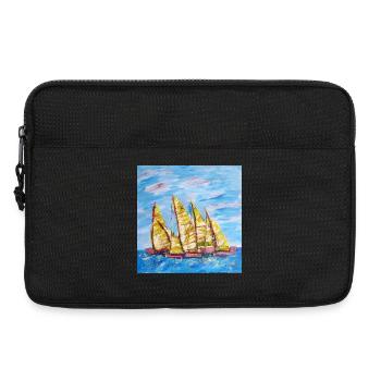 Fjordboot Segelregatte - Laptoptasche 13" - Schwarz - Vorne