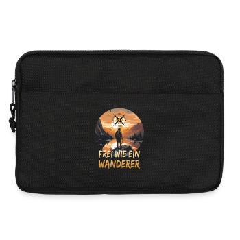 Frei wie ein Wanderer - Laptoptasche 13" - Schwarz - Vorne