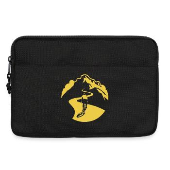 Cyclist on Mountain Road - Laptop bag 13" - black - Front