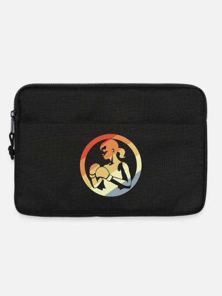 Retro Boxerin - Laptoptasche 13" - Schwarz