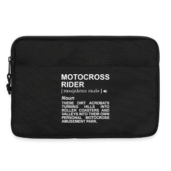 Motocross rider definition - Laptop bag 13" - black - Front