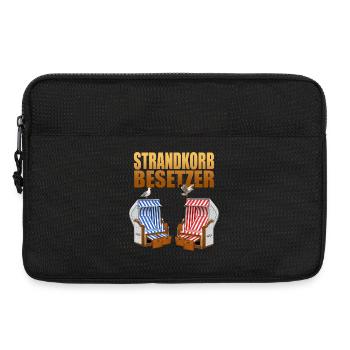 Strandkorb Besetzer - Laptoptasche 13" - Schwarz - Vorne