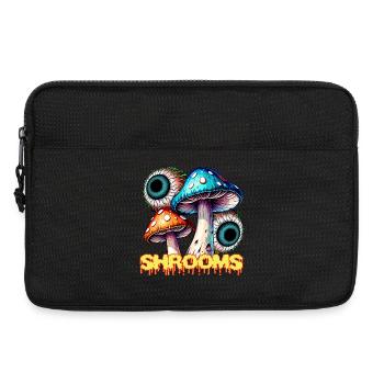 Psychedelische Pilze Auge Illusion Kunst - Laptoptasche 13" - Schwarz - Vorne