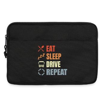 Eat Sleep Drive Repeat - Laptoptasche 13" - Schwarz - Vorne