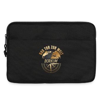 Das Tor zur Welt - Borkum - Laptoptasche 13" - Schwarz - Vorne