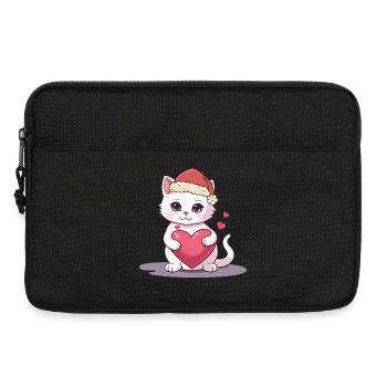 Noël Chat Chaton Chats Père Noël - Sacoche pour ordinateur portable 13 pouces - noir - Devant