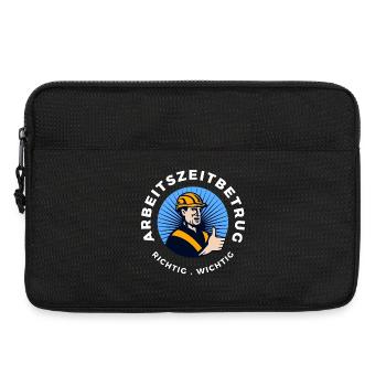 Arbeitszeitbetrug mit Humor - Lustiges Büro-Design - Laptoptasche 13" - Schwarz - Vorne