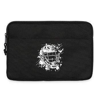 Lacrosse Helmet Street Art - Laptop bag 13" - black - Front