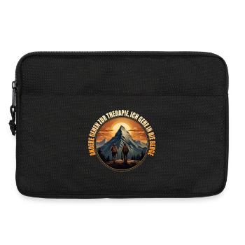 Andere gehen zur Therapie, ich gehe in die Berge - Laptoptasche 13" - Schwarz - Vorne