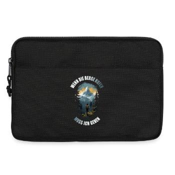 Wenn die Berge rufen muss ich gehen - Laptoptasche 13" - Schwarz - Vorne