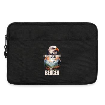 Freiheit beginnt in den Bergen - Laptoptasche 13" - Schwarz - Vorne