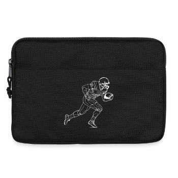 Footballspieler Zeichnung - Laptoptasche 13" - Schwarz - Vorne