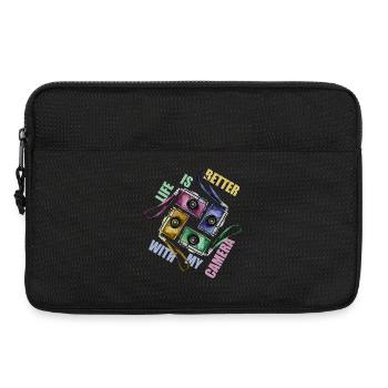 Life is better with my camera - Laptoptasche 13" - Schwarz - Vorne