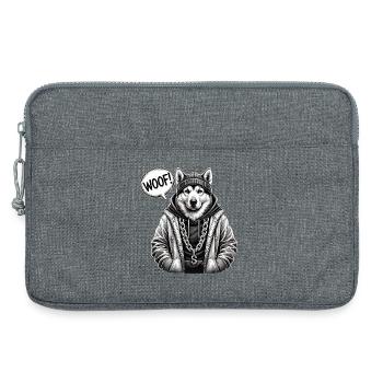 Wolfhound Streetwear Pullover Hoodie - Laptop bag 13" - heather grey - Front