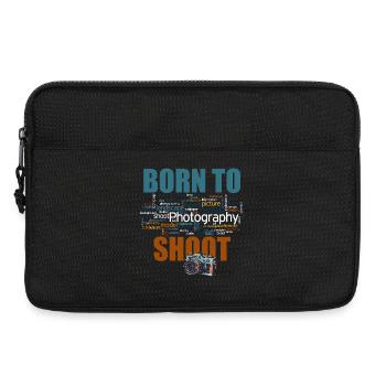 Born to shoot - Laptoptasche 13" - Schwarz - Vorne