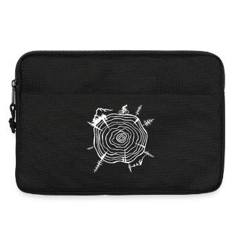 Nature-Inspired Tree Ring Bicycle Scene - Laptop bag 13" - black - Front