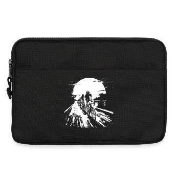 Rennradfahrer Skizze - Laptoptasche 13" - Schwarz - Vorne