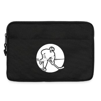 Eishockeyspieler Zeichnung - Laptoptasche 13" - Schwarz - Vorne