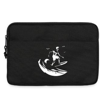 Dessin de surf - Sacoche pour ordinateur portable 13 pouces - noir - Devant