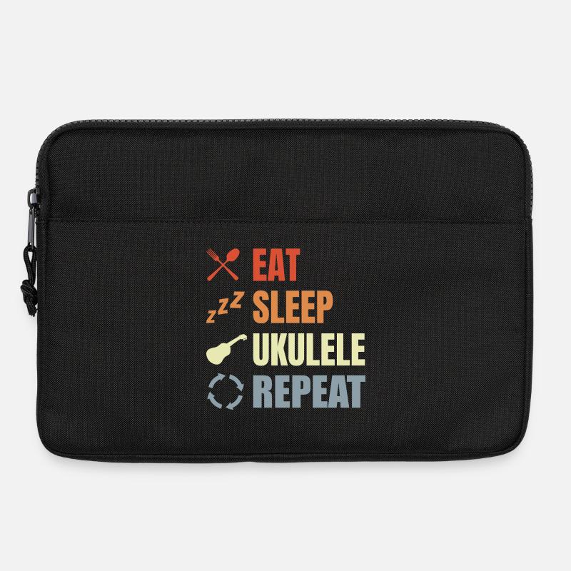 Eat Sleep Ukulele Repeat - Laptoptasche 13" - Schwarz