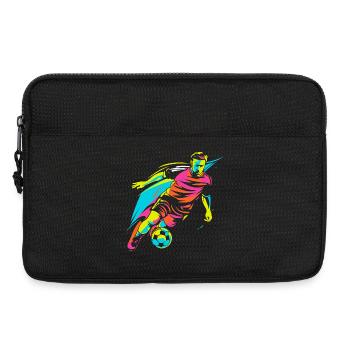 Joueur de football Retrowave - Sacoche pour ordinateur portable 13 pouces - noir - Devant