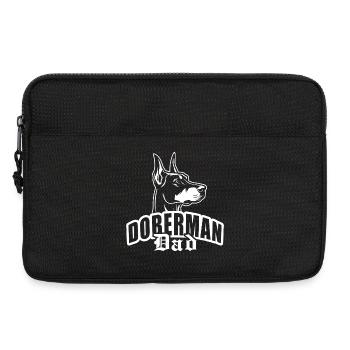 « Doberman Dad » avec tête de chien - Sacoche pour ordinateur portable 13 pouces - noir - Devant