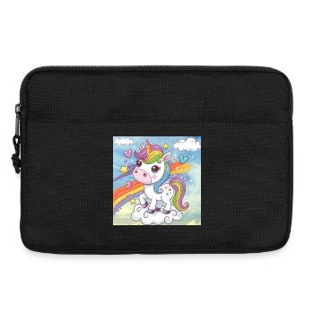 Rainbow Unicorn - Laptop bag 13" - black - Front