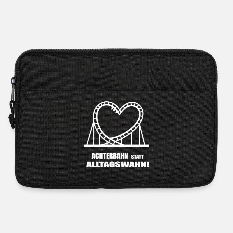 Achterbahn statt Alltagswahn - Laptoptasche 13" - Schwarz