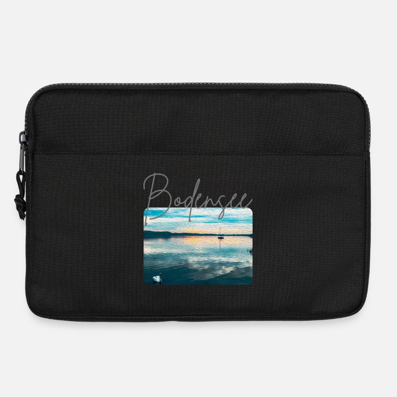 Sonnenaufgang am Bodensee – Morgenstunde - Laptoptasche 13" - Schwarz
