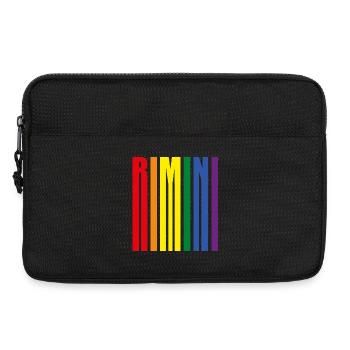 Rimini Regenbogen Pride Geschenk Urlaub Meer - Laptoptasche 13" - Schwarz - Vorne