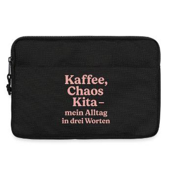 Kaffee Chaos Kita (rosa) - Laptoptasche 13" - Schwarz - Vorne