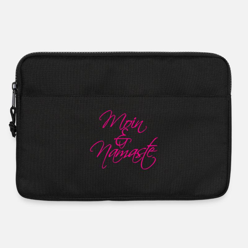 Moin & Namaste, magenta - Laptoptasche 13" - Schwarz